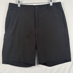 All in Motion Mens 34 Golf Shorts Black Stretch Cargo Pocket Commuter Hiking 8in